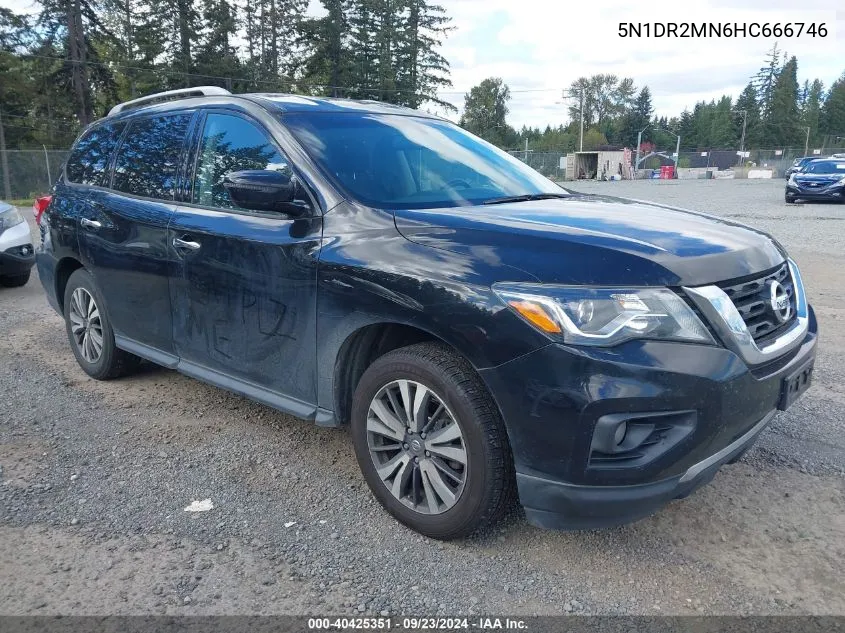 2017 Nissan Pathfinder Sv VIN: 5N1DR2MN6HC666746 Lot: 40425351