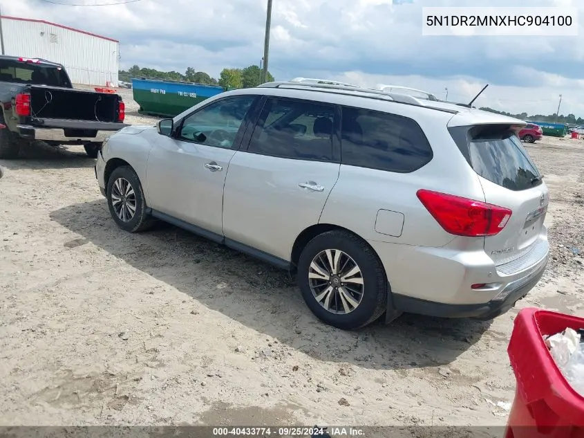 2017 Nissan Pathfinder Sv VIN: 5N1DR2MNXHC904100 Lot: 40433774