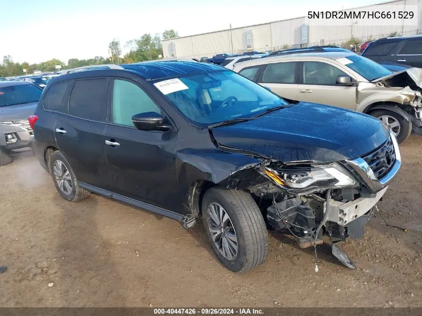 2017 Nissan Pathfinder Sv VIN: 5N1DR2MM7HC661529 Lot: 40447426