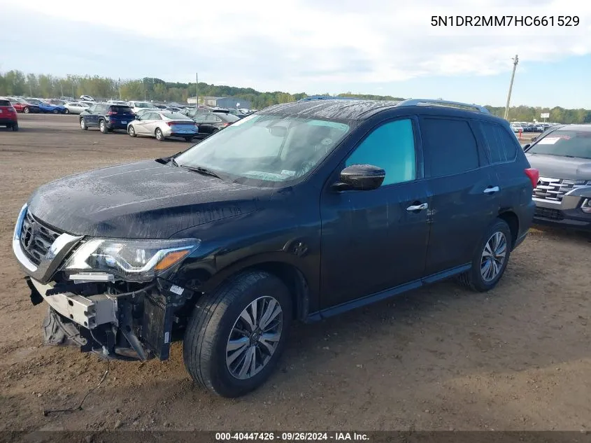 2017 Nissan Pathfinder Sv VIN: 5N1DR2MM7HC661529 Lot: 40447426