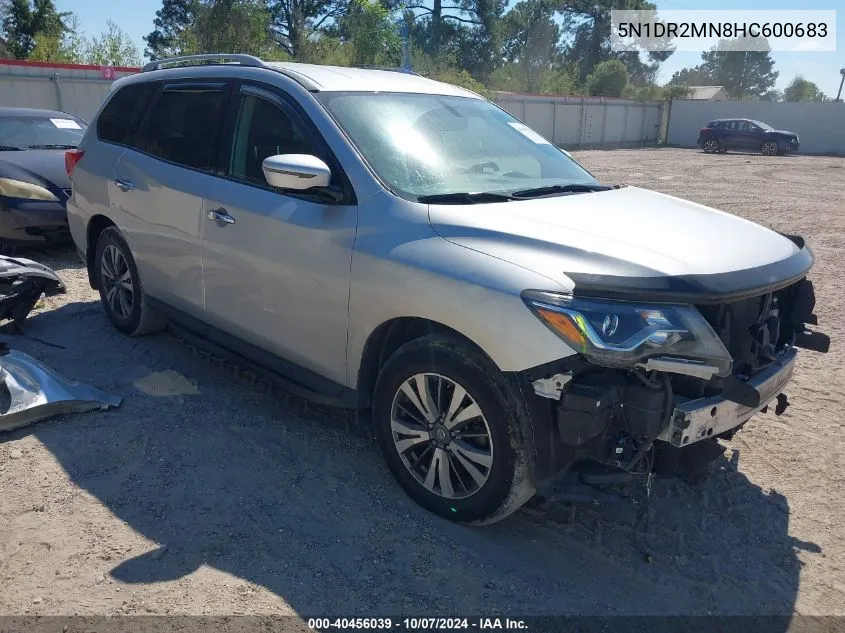 2017 Nissan Pathfinder Sl VIN: 5N1DR2MN8HC600683 Lot: 40456039