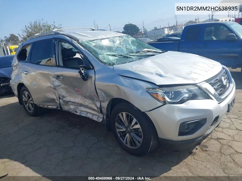 2017 Nissan Pathfinder Sl VIN: 5N1DR2MM2HC638935 Lot: 40458966