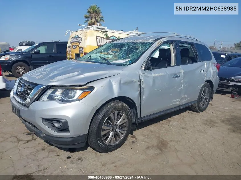 2017 Nissan Pathfinder Sl VIN: 5N1DR2MM2HC638935 Lot: 40458966