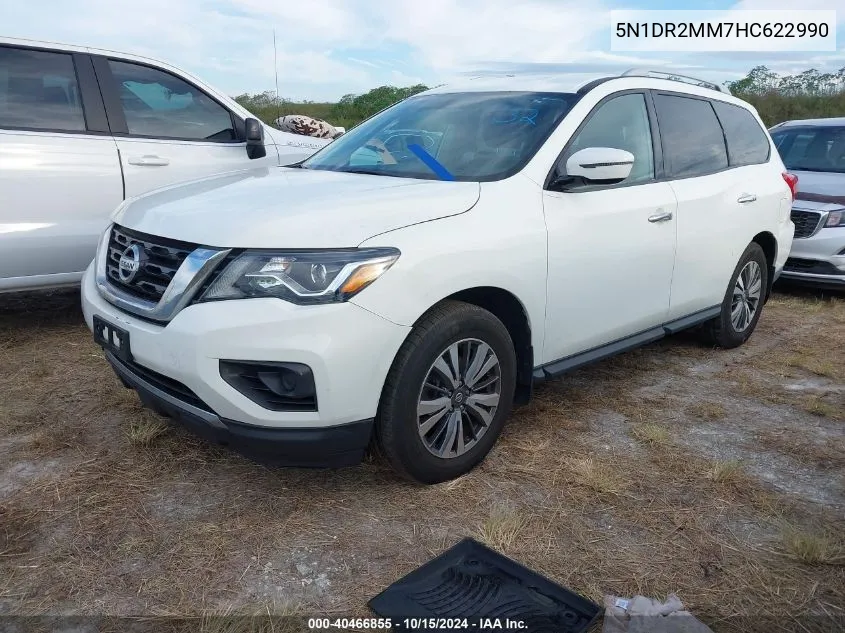 2017 Nissan Pathfinder S VIN: 5N1DR2MM7HC622990 Lot: 40466855