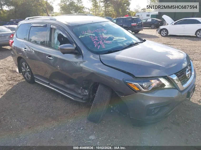 2017 Nissan Pathfinder Sl VIN: 5N1DR2MM5HC687594 Lot: 40469536