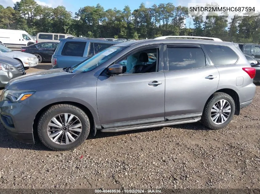 2017 Nissan Pathfinder Sl VIN: 5N1DR2MM5HC687594 Lot: 40469536