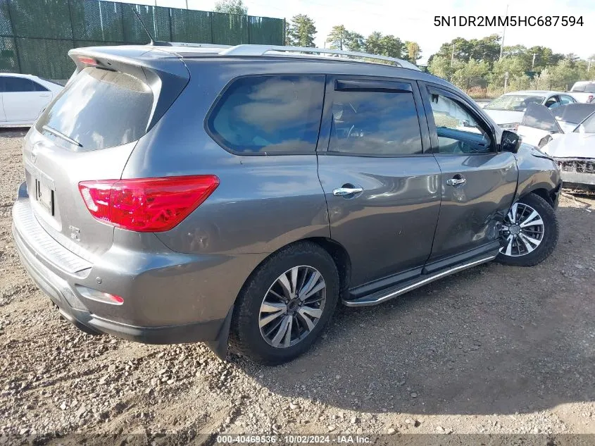 2017 Nissan Pathfinder Sl VIN: 5N1DR2MM5HC687594 Lot: 40469536