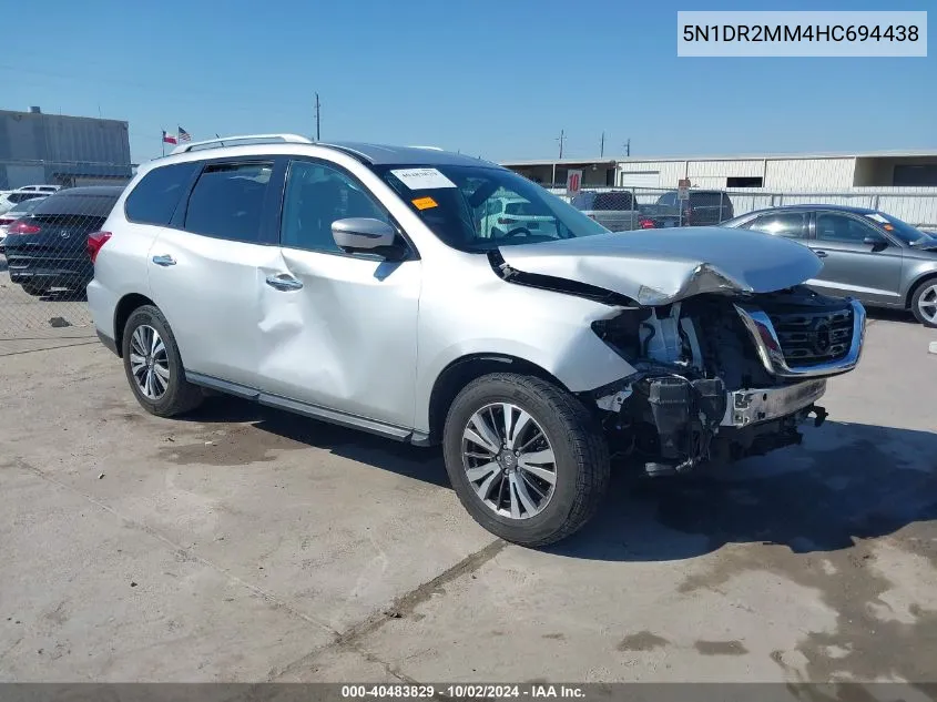 2017 Nissan Pathfinder Sl VIN: 5N1DR2MM4HC694438 Lot: 40483829