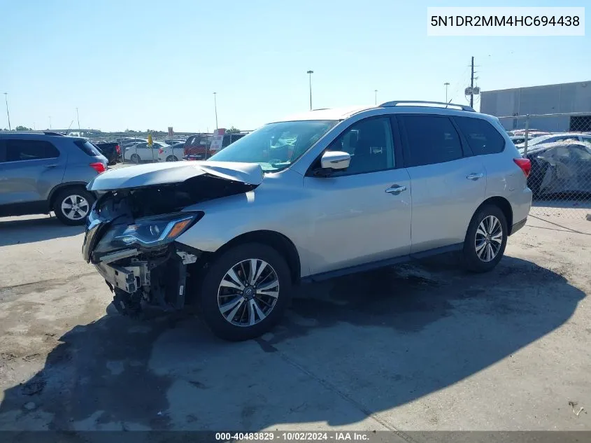 2017 Nissan Pathfinder Sl VIN: 5N1DR2MM4HC694438 Lot: 40483829