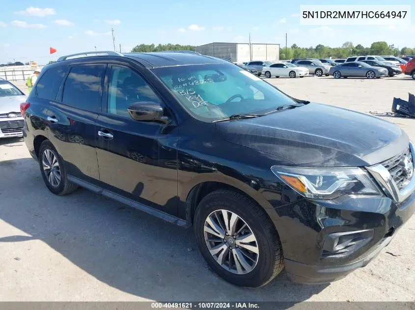 5N1DR2MM7HC664947 2017 Nissan Pathfinder Sv