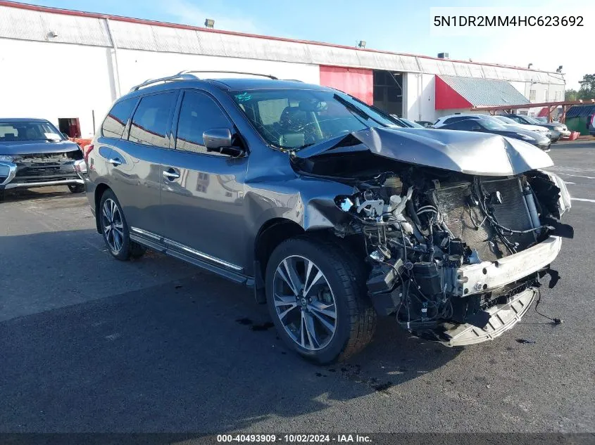 2017 Nissan Pathfinder Platinum VIN: 5N1DR2MM4HC623692 Lot: 40493909