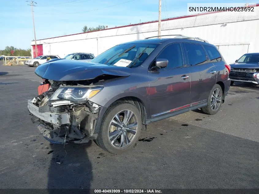 2017 Nissan Pathfinder Platinum VIN: 5N1DR2MM4HC623692 Lot: 40493909