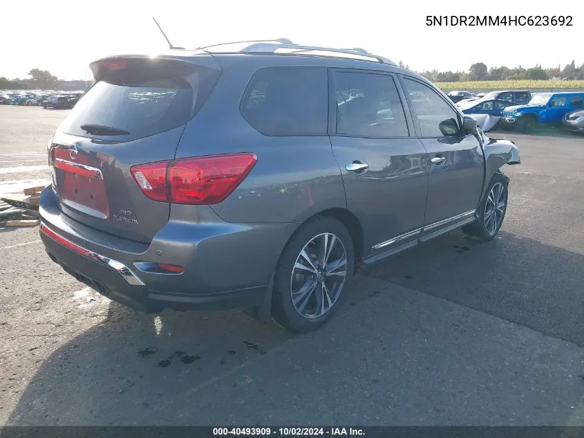 2017 Nissan Pathfinder Platinum VIN: 5N1DR2MM4HC623692 Lot: 40493909