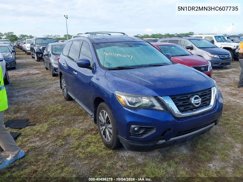 2017 Nissan Pathfinder Sv VIN: 5N1DR2MN3HC607735 Lot: 40496279