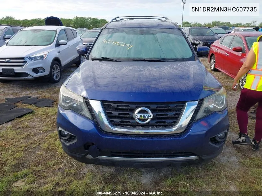 2017 Nissan Pathfinder Sv VIN: 5N1DR2MN3HC607735 Lot: 40496279