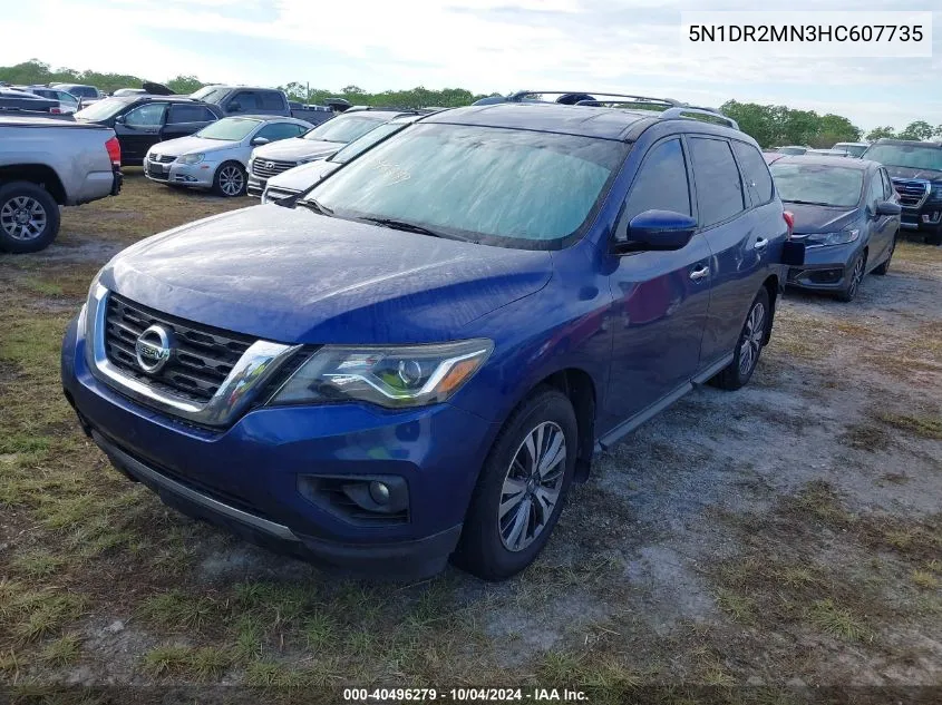 2017 Nissan Pathfinder Sv VIN: 5N1DR2MN3HC607735 Lot: 40496279