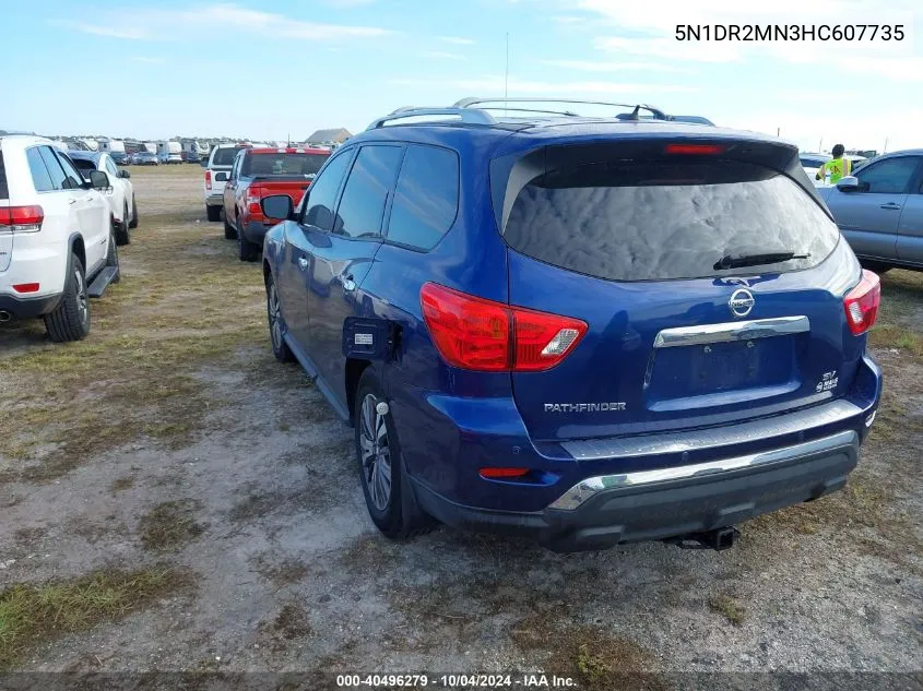 2017 Nissan Pathfinder Sv VIN: 5N1DR2MN3HC607735 Lot: 40496279