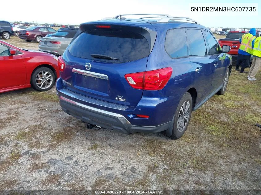 2017 Nissan Pathfinder Sv VIN: 5N1DR2MN3HC607735 Lot: 40496279