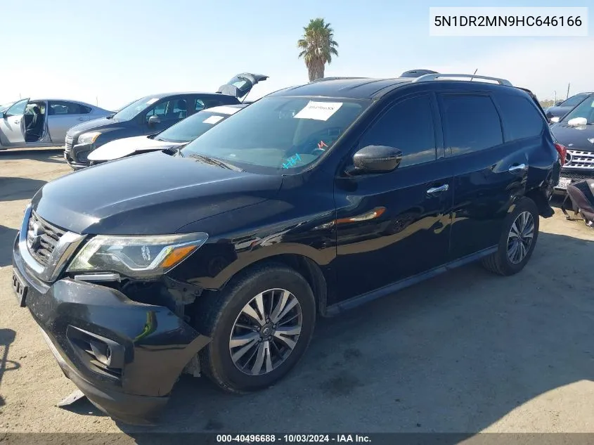 2017 Nissan Pathfinder Sv VIN: 5N1DR2MN9HC646166 Lot: 40496688