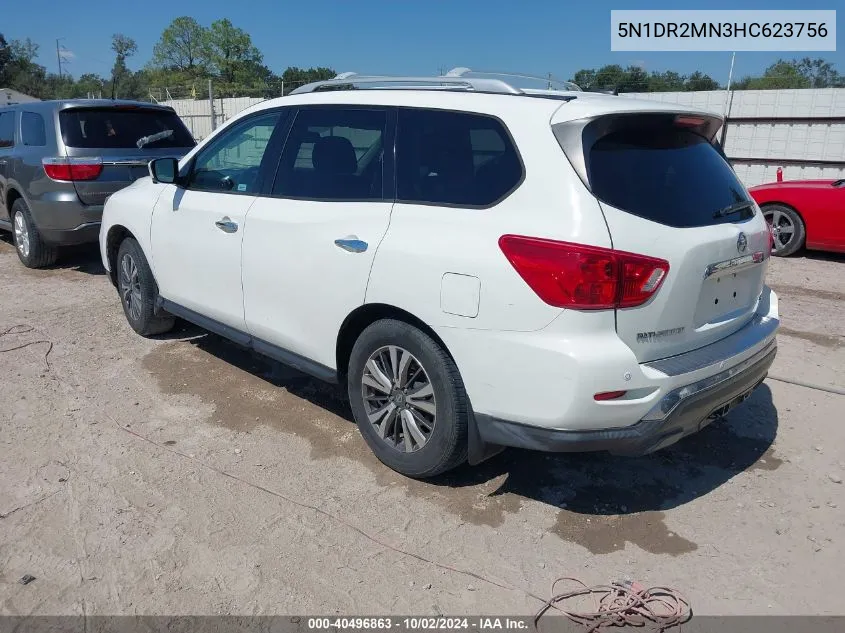 2017 Nissan Pathfinder Sl VIN: 5N1DR2MN3HC623756 Lot: 40496863