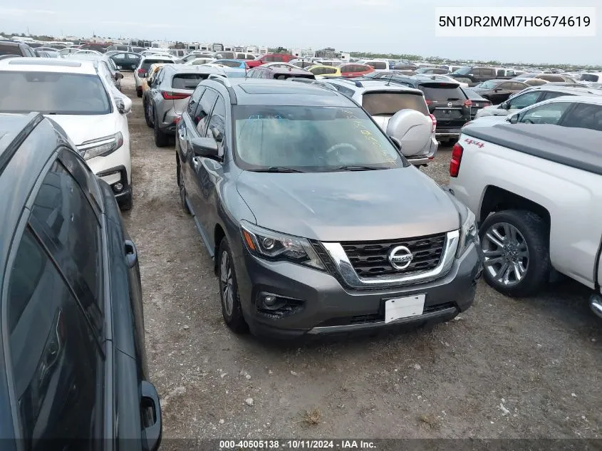 2017 Nissan Pathfinder S/Sv/Sl/Platinum VIN: 5N1DR2MM7HC674619 Lot: 40505138