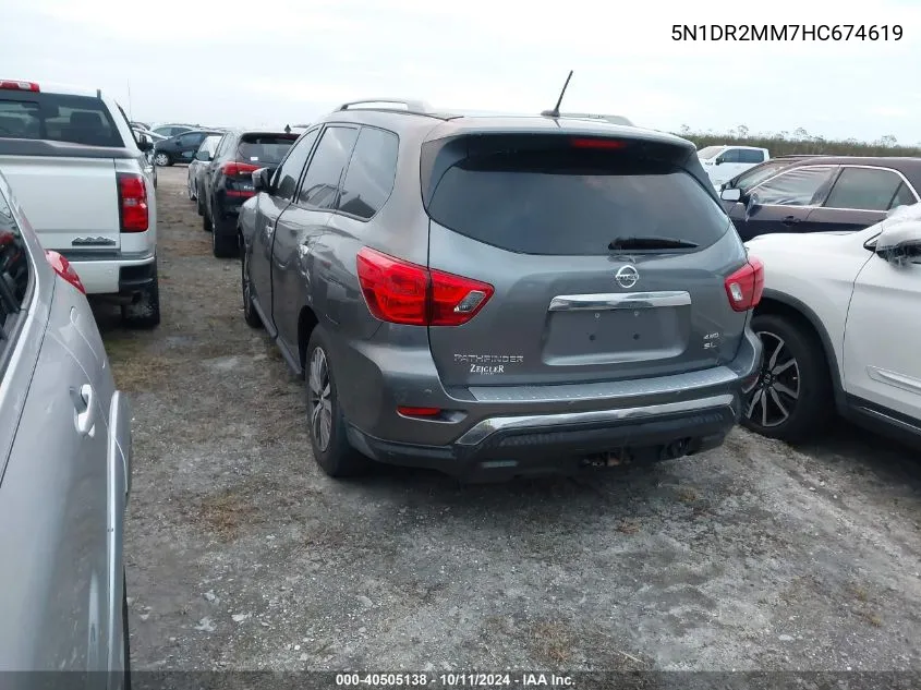 5N1DR2MM7HC674619 2017 Nissan Pathfinder S/Sv/Sl/Platinum