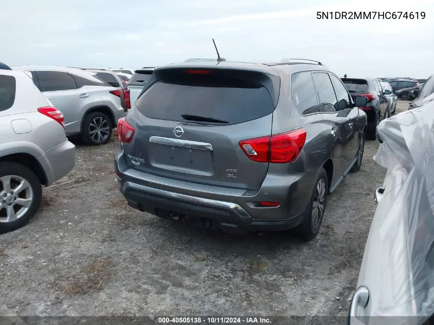 5N1DR2MM7HC674619 2017 Nissan Pathfinder S/Sv/Sl/Platinum