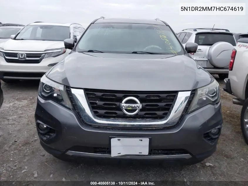 2017 Nissan Pathfinder S/Sv/Sl/Platinum VIN: 5N1DR2MM7HC674619 Lot: 40505138