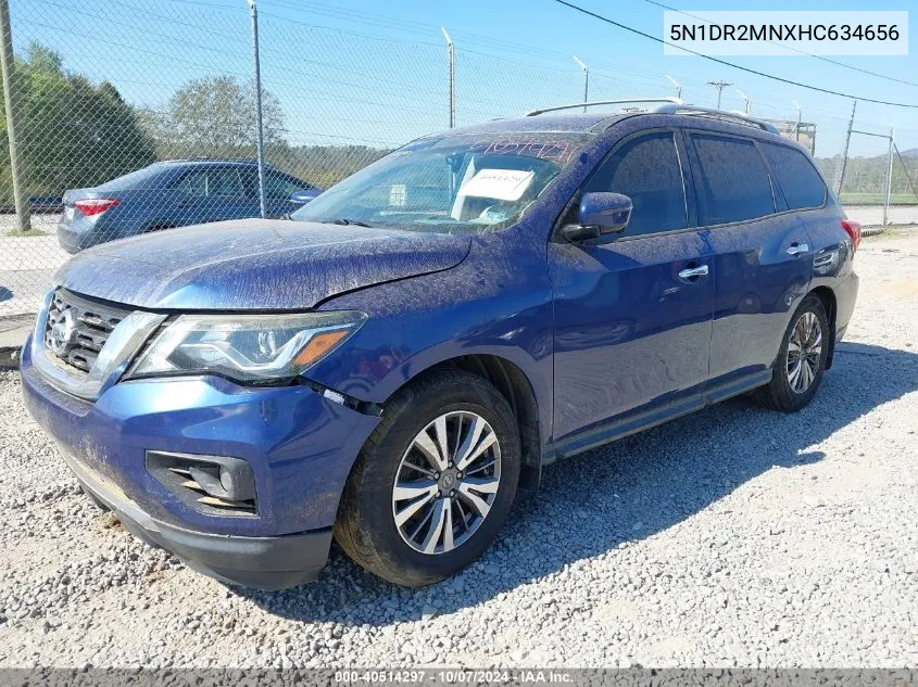 2017 Nissan Pathfinder Sl VIN: 5N1DR2MNXHC634656 Lot: 40514297