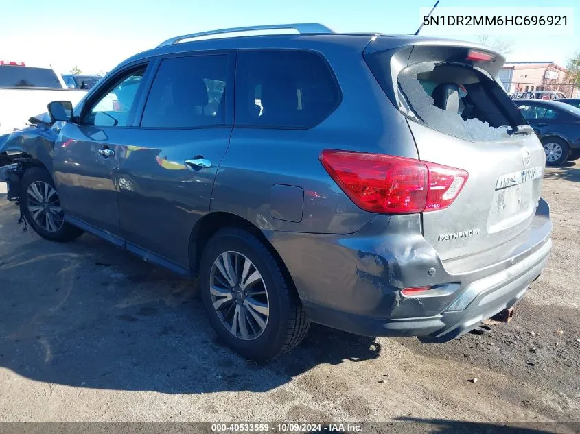 2017 Nissan Pathfinder Sl VIN: 5N1DR2MM6HC696921 Lot: 40533559