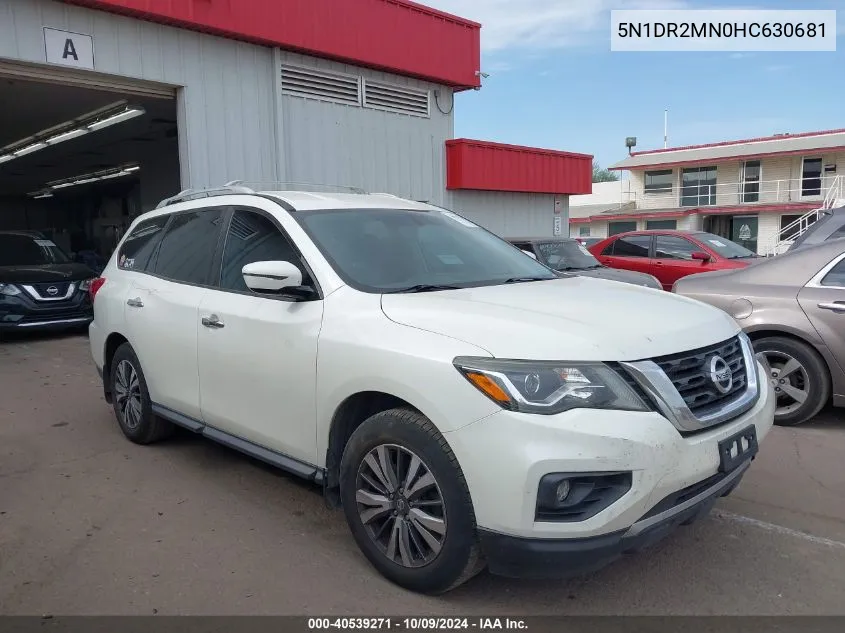 2017 Nissan Pathfinder Sv VIN: 5N1DR2MN0HC630681 Lot: 40539271