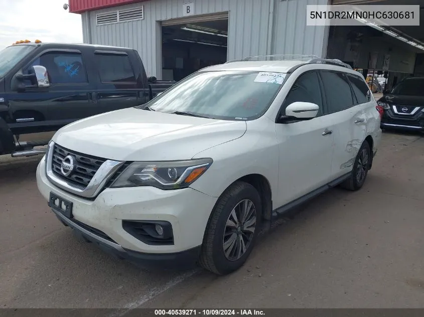 2017 Nissan Pathfinder Sv VIN: 5N1DR2MN0HC630681 Lot: 40539271