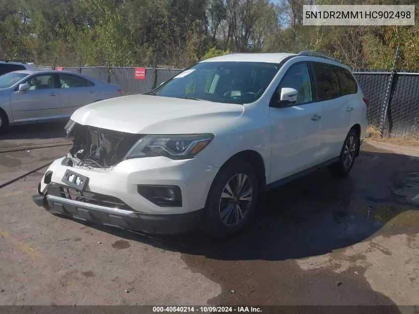 2017 Nissan Pathfinder Sl VIN: 5N1DR2MM1HC902498 Lot: 40540214