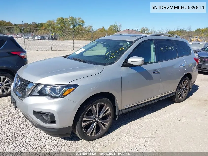 2017 Nissan Pathfinder S/Sv/Sl/Platinum VIN: 5N1DR2MM6HC639814 Lot: 40545428