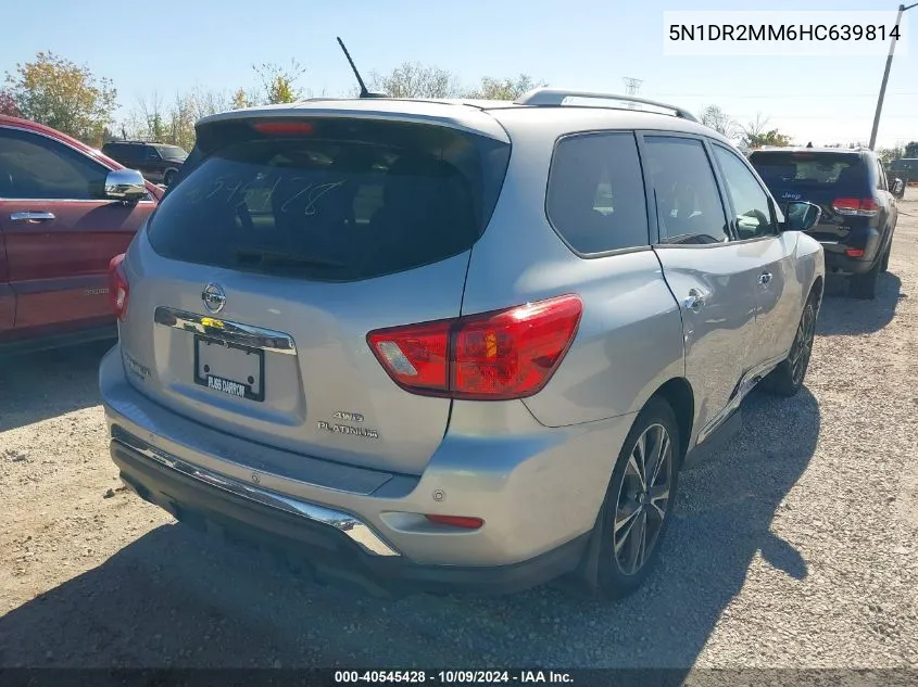 2017 Nissan Pathfinder S/Sv/Sl/Platinum VIN: 5N1DR2MM6HC639814 Lot: 40545428