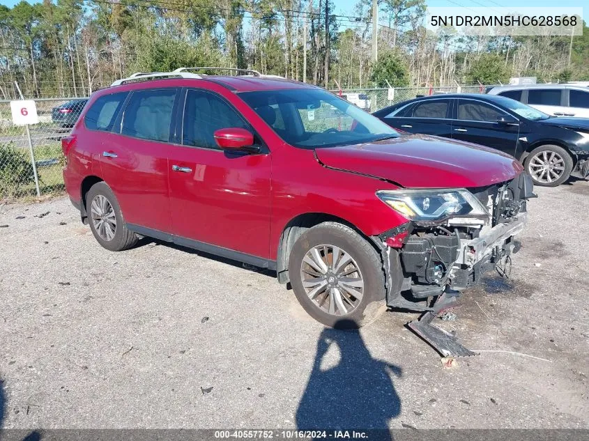 2017 Nissan Pathfinder Sv VIN: 5N1DR2MN5HC628568 Lot: 40557752