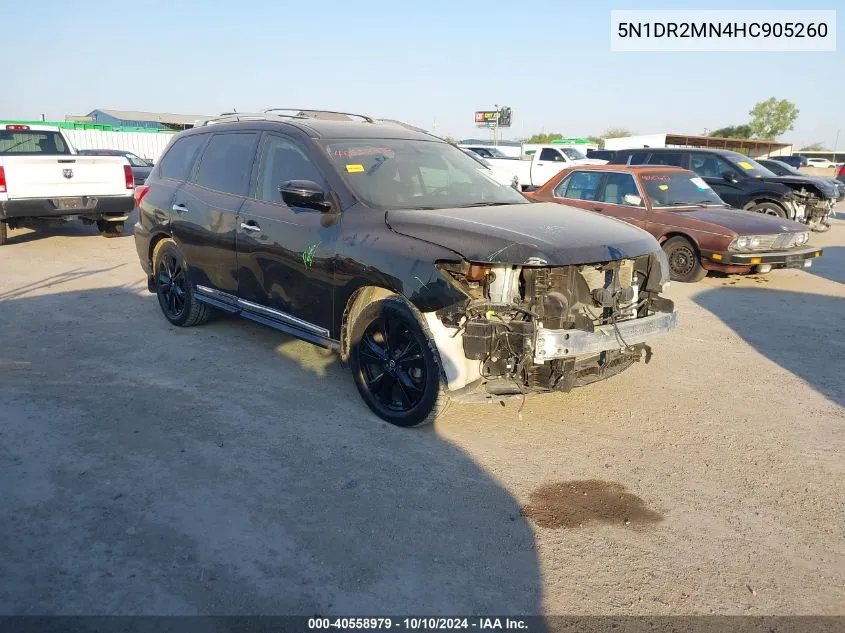 5N1DR2MN4HC905260 2017 Nissan Pathfinder Platinum