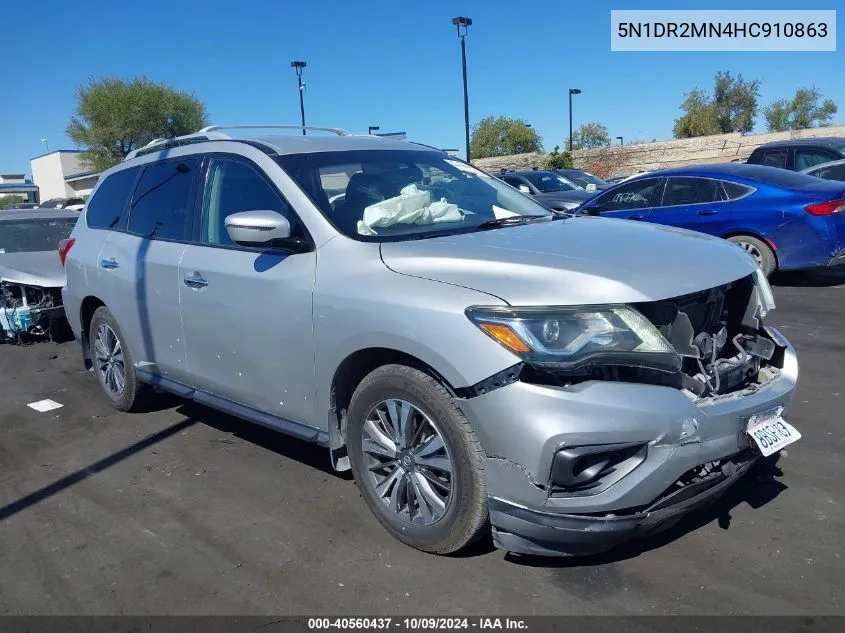 2017 Nissan Pathfinder S/Sv/Sl/Platinum VIN: 5N1DR2MN4HC910863 Lot: 40560437