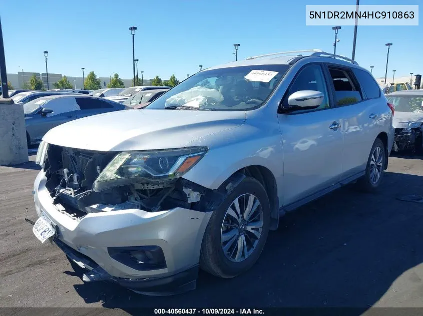 2017 Nissan Pathfinder S/Sv/Sl/Platinum VIN: 5N1DR2MN4HC910863 Lot: 40560437