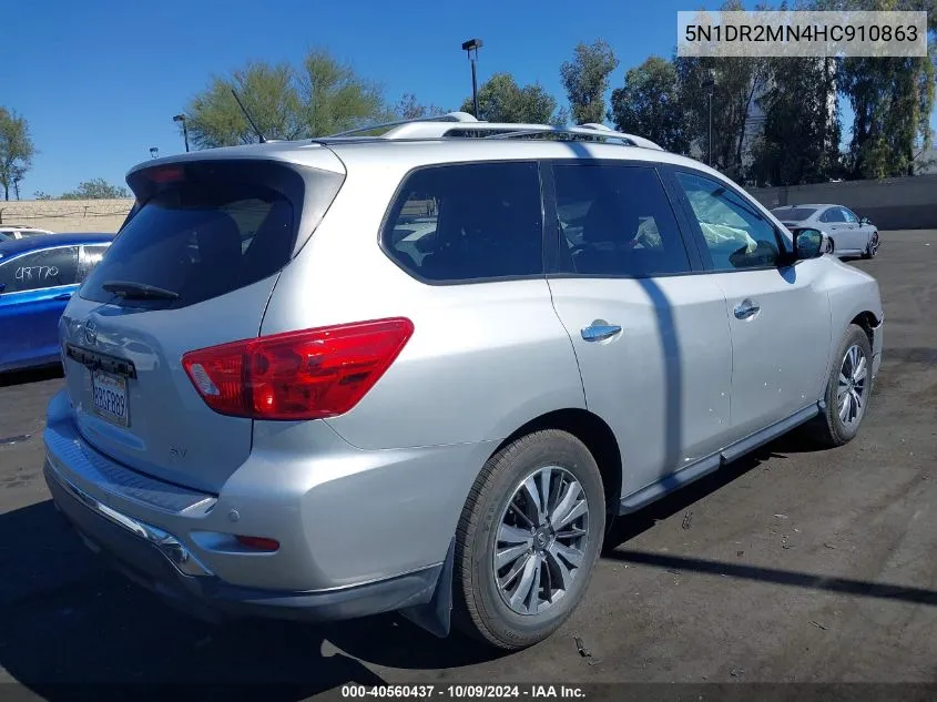 2017 Nissan Pathfinder S/Sv/Sl/Platinum VIN: 5N1DR2MN4HC910863 Lot: 40560437