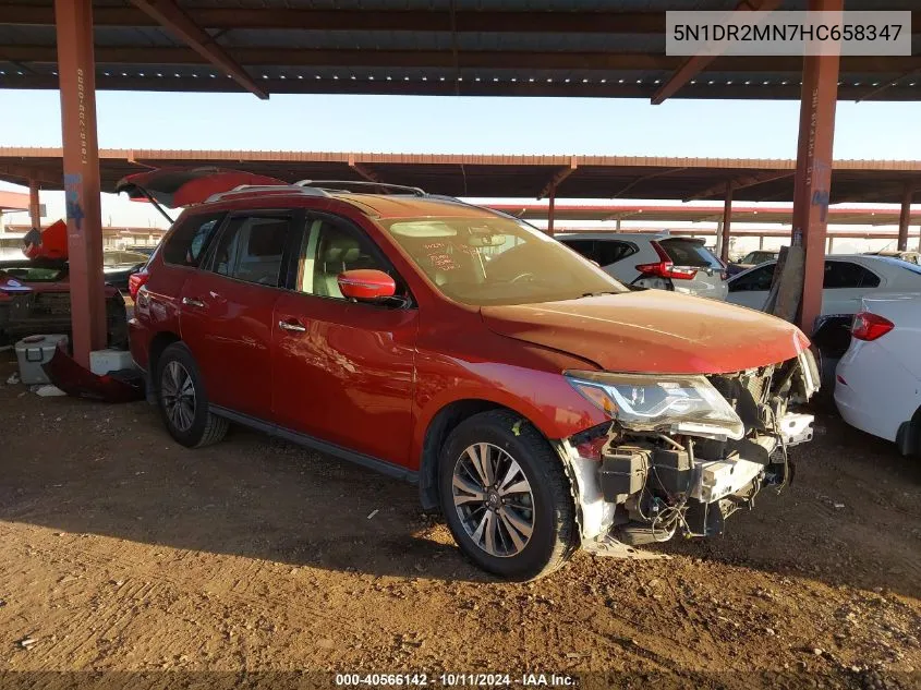 2017 Nissan Pathfinder Sl VIN: 5N1DR2MN7HC658347 Lot: 40566142