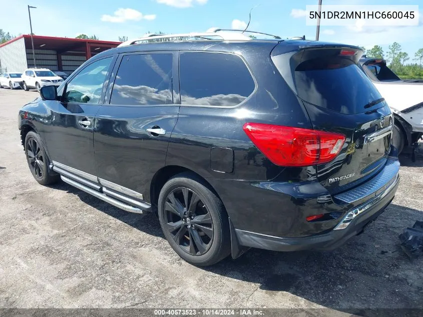 2017 Nissan Pathfinder Platinum VIN: 5N1DR2MN1HC660045 Lot: 40573523