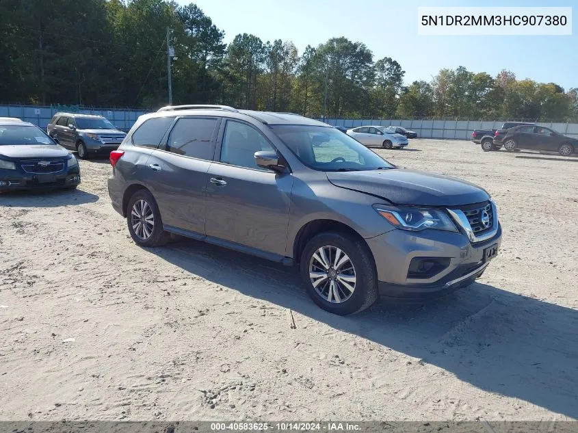 2017 Nissan Pathfinder S VIN: 5N1DR2MM3HC907380 Lot: 40583625