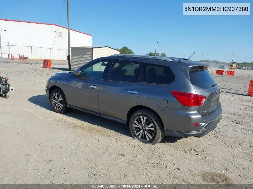 2017 Nissan Pathfinder S VIN: 5N1DR2MM3HC907380 Lot: 40583625