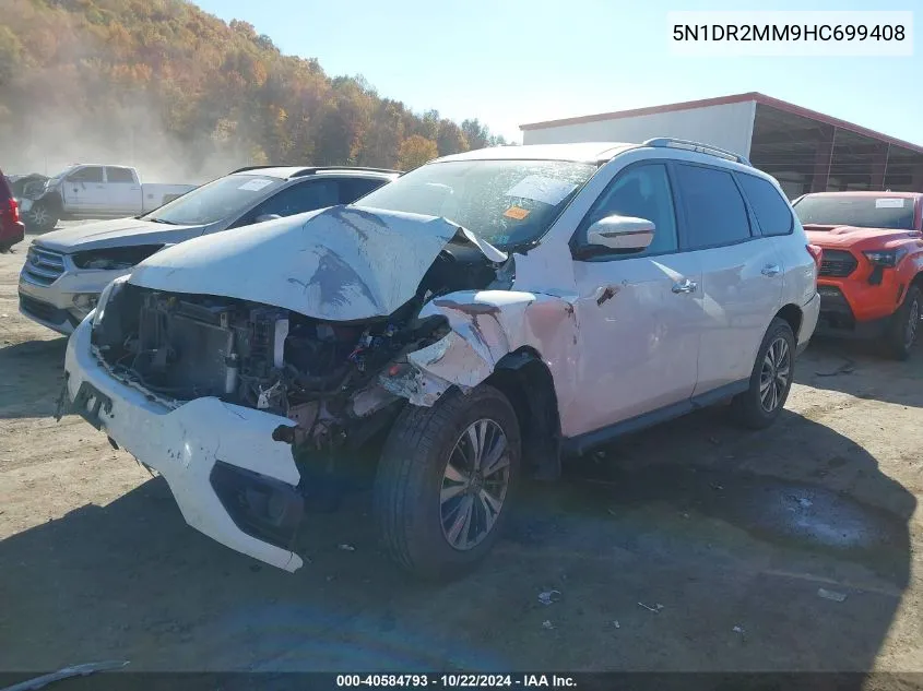 2017 Nissan Pathfinder S VIN: 5N1DR2MM9HC699408 Lot: 40584793