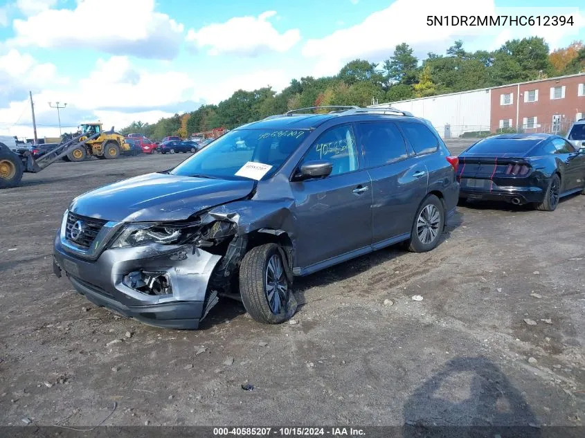 2017 Nissan Pathfinder Sl VIN: 5N1DR2MM7HC612394 Lot: 40585207