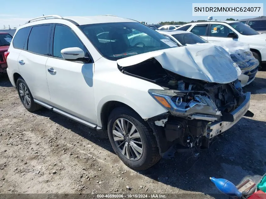 2017 Nissan Pathfinder Sv VIN: 5N1DR2MNXHC624077 Lot: 40590006