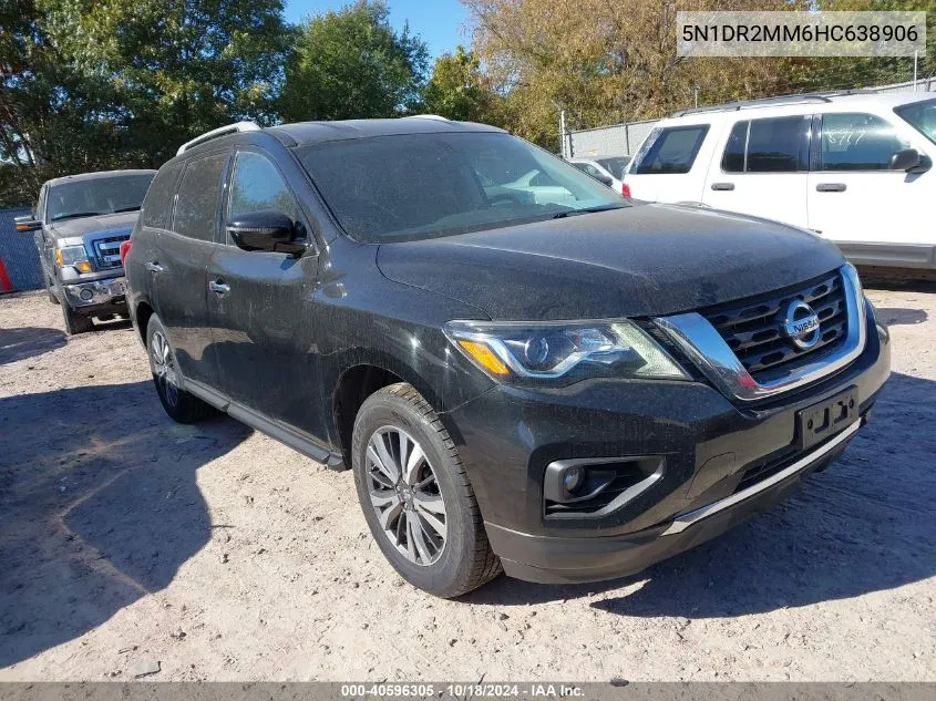 2017 Nissan Pathfinder Sv VIN: 5N1DR2MM6HC638906 Lot: 40596305