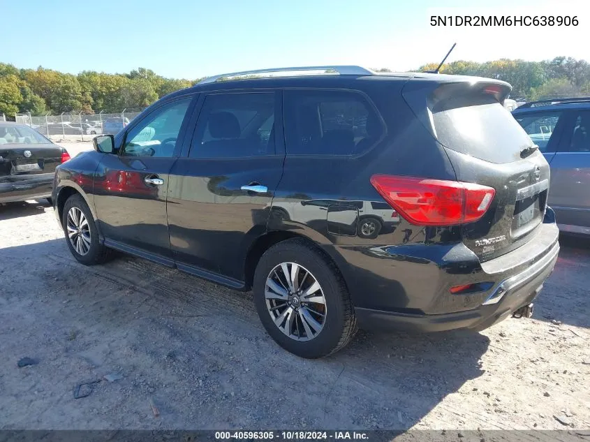 2017 Nissan Pathfinder Sv VIN: 5N1DR2MM6HC638906 Lot: 40596305