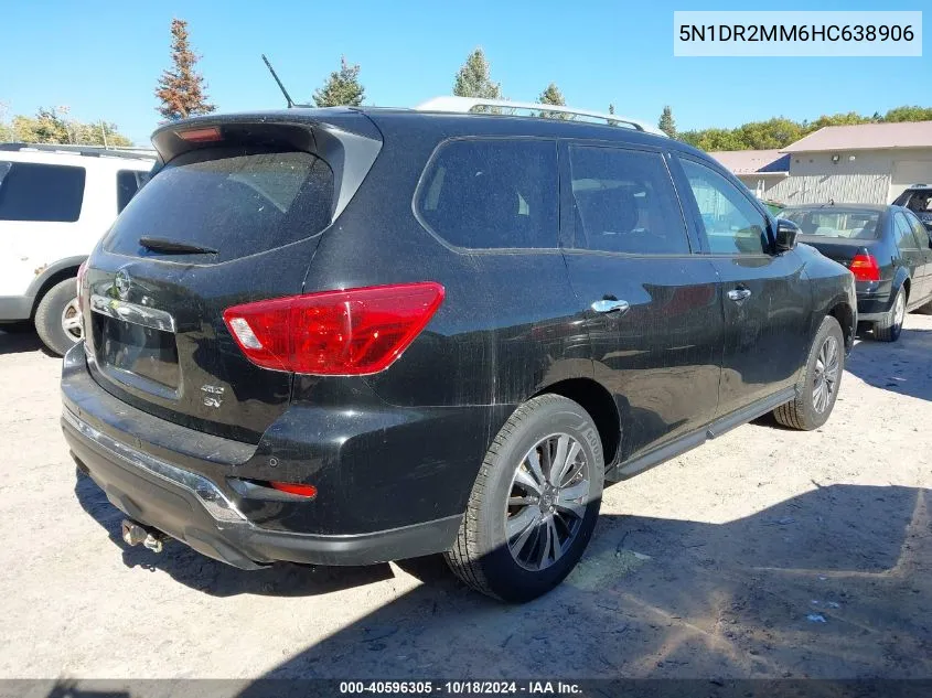 2017 Nissan Pathfinder Sv VIN: 5N1DR2MM6HC638906 Lot: 40596305